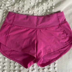 lululemon sonic pink shorts